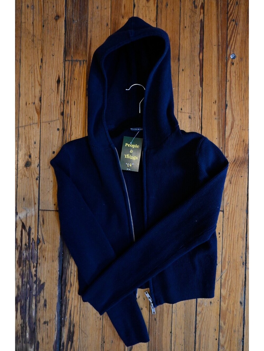 Brandy Melville Blue Zip Up Small